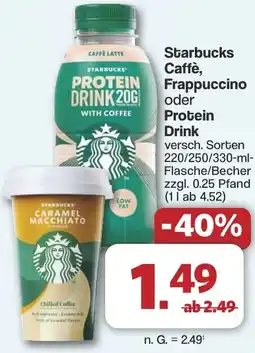 Famila Nord West Starbucks Caffè, Frappuccino oder Protein Drink Angebot