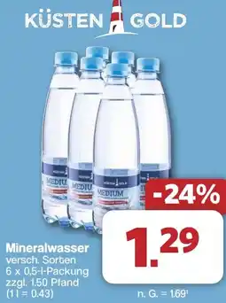 Famila Nord West KÜSTEN GOLD Mineralwasser Angebot