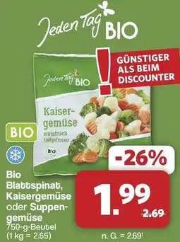 Famila Nord West Jeden Tag Bio Blattspinat, Kaisergemüse oder Suppengemüse Angebot