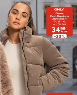 AWG Mode Only Damen Cord-Steppjacke Newdolly Angebot