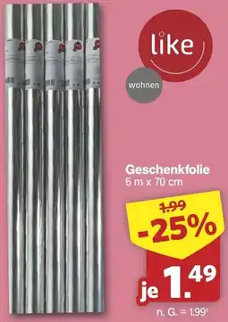Famila Nord West Geschenkfolie Angebot