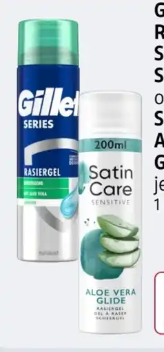 Rossmann Gillette Satin Care Rasiergel Angebot