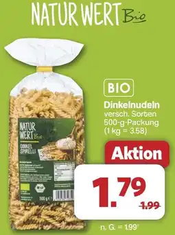Famila Nord West NATUR WERT Bio Dinkelnudeln Angebot