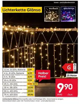 Rusta Lichterkette glänsa warmweiß Angebot