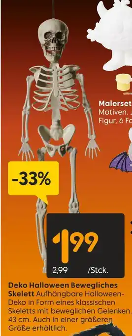 Rusta Deko halloween bewegliches skelett Angebot