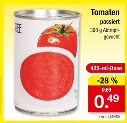 Zimmermann Tomaten passiert Angebot