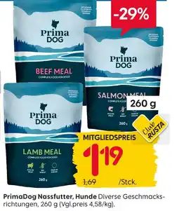 Rusta Primadog beef meal Angebot