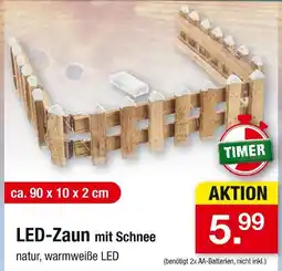 Zimmermann Led-zaun mit schnee Angebot