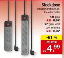 Zimmermann Steckdose 4er, grau Angebot