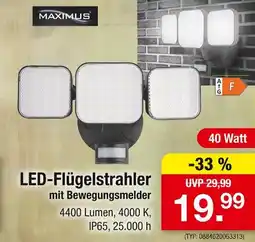 Zimmermann Maximus led-flügelstrahler mit bewegungsmelder Angebot
