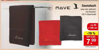 Zimmermann Möve saunatuch ruby Angebot