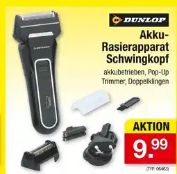 Zimmermann Dunlop akku-rasierapparat schwingkopf Angebot
