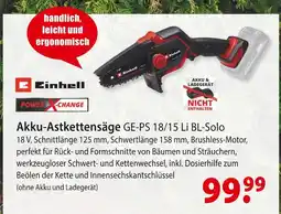 bauSpezi Einhell akku-astkettensäge ge-ps 18/15 li bl-solo Angebot