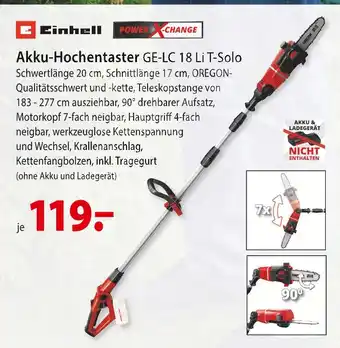 bauSpezi Einhell akku-hochentaster ge-lc 18 li t-solo Angebot
