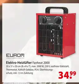 bauSpezi Eurom elektro-heizlüfter fanheat 2000 Angebot