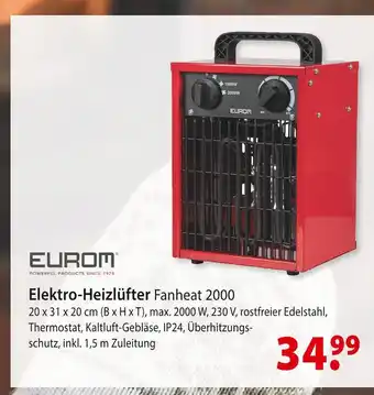 bauSpezi Eurom elektro-heizlüfter fanheat 2000 Angebot