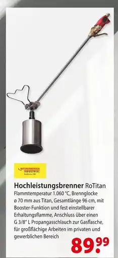 bauSpezi Rothenberger industrial hochleistungsbrenner rotitan Angebot
