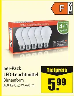 bauSpezi 5er-pack led-leuchtmittel birnenform Angebot