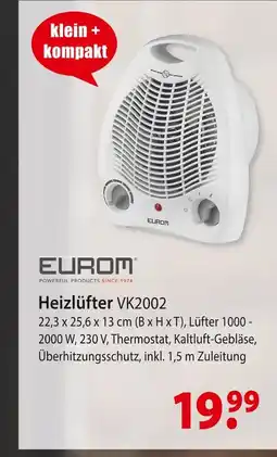 bauSpezi Eurom heizlüfter vk2002 Angebot