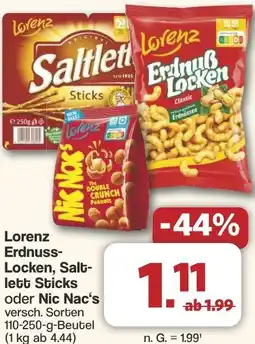 Famila Nord West Lorenz Erdnuss Locken, Saltlett Sticks oder Nic Nac's Angebot