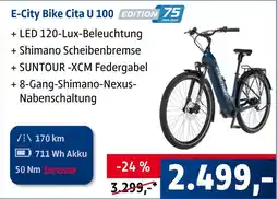 AUTO plus Fischer e-city bike cita u 100 edition 75 Angebot
