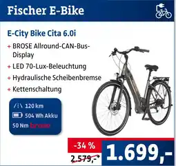 AUTO plus Fischer e-city bike cita 6.0i Angebot