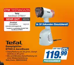 Expert Tefal dampfbügler dt9814 aerosteam Angebot