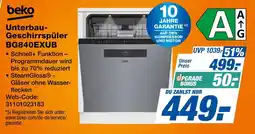 Expert Beko unterbau-geschirrspüler bg840exub Angebot