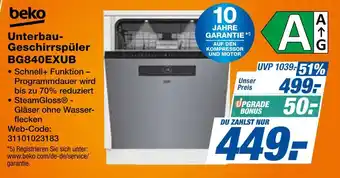Expert Beko unterbau-geschirrspüler bg840exub Angebot
