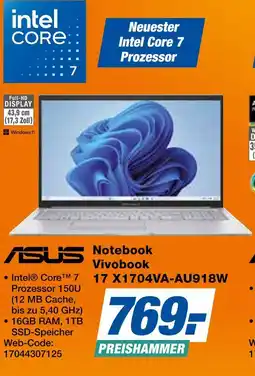 Expert Asus notebook vivobook 17 x1704va-au918w Angebot