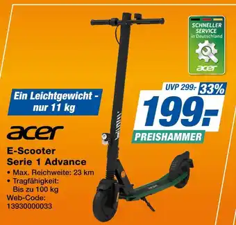 Expert Acer e-scooter serie 1 advance Angebot