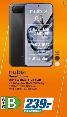 Expert Nubia smartphone air 5g 8gb + 256gb Angebot