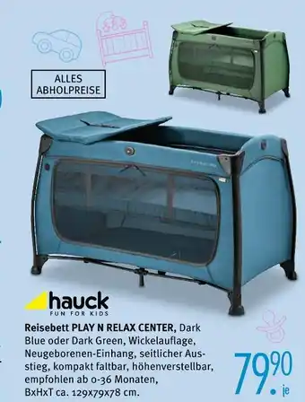 Trends Möbel Hauck reisebett play n relax center, dark Angebot