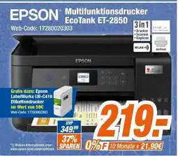 Expert Epson multifunktionsdrucker ecotank et-2850 Angebot