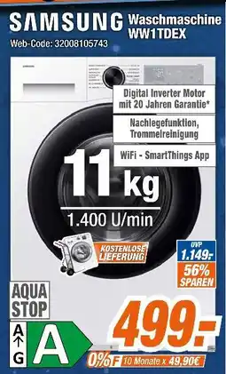 Expert Samsung waschmaschine ww1tdex Angebot
