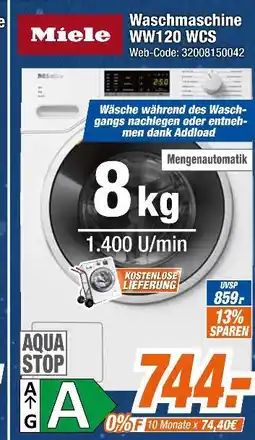 Expert Miele waschmaschine ww120 wcs Angebot