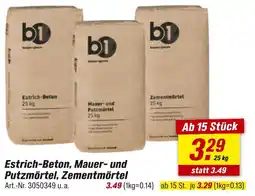 toom Baumarkt B1 estrich-beton, mauer- und putz mörtel, zement mörtel Angebot