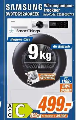 Expert Samsung wärmepumpentrockner dv9tdg52aoaeeg Angebot