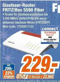 Expert Avm glasfaser-router fritz!box 5590 fiber Angebot