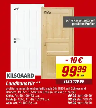toom Baumarkt Kilsgaard landhaustür weiß Angebot