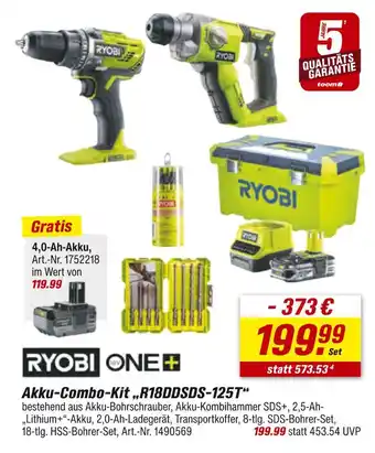 toom Baumarkt Ryobi akku-combo-kit r18ddsds-125t Angebot