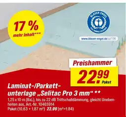 toom Baumarkt Laminat-/parkett-unterlage „selitac pro 3 mm“ Angebot