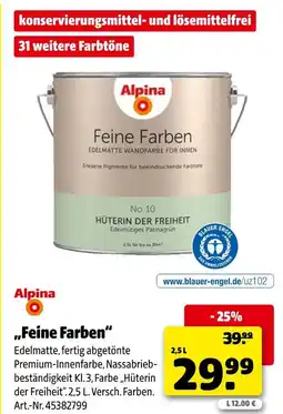Hagebau Alpina feine farben hüterin der freiheit Angebot