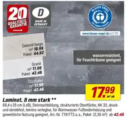 toom Baumarkt Laminat dolomit beige Angebot