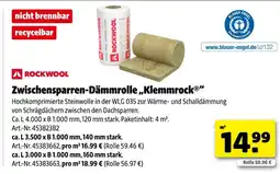 Hagebau Rockwool zwischensparren-dämmrolle „klemmrock“ Angebot