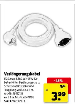 Hagebau Verlängerungskabel Angebot