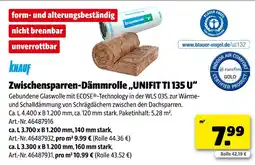 Hagebau Knauf zwischensparren-dämmrolle „unifit ti 135 u“ Angebot