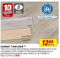 toom Baumarkt Blauer engel laminat, 7 mm stark Angebot