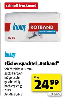 Hagebau Knauf flächenspachtel rotband Angebot