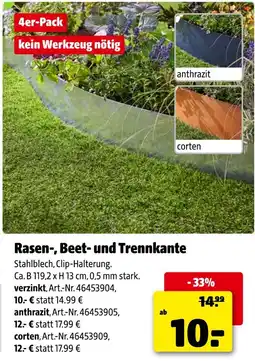 Hagebau Rasen-, beet- und trennkante verzinkt Angebot
